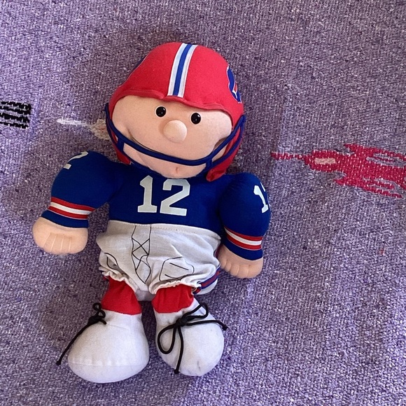 RARE VINTAGE BUFFALO BILLS #12 Jim Kelly plush- made in the USA(Trudy)